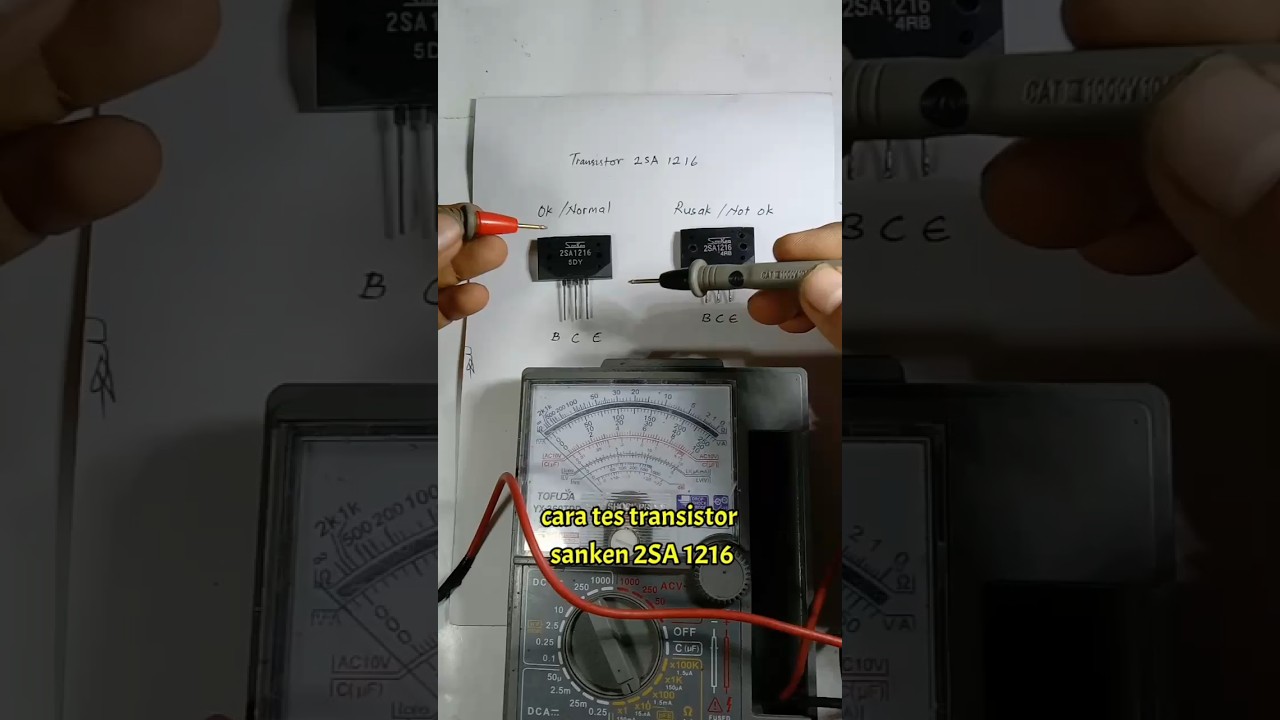 Tes transistor Sanken 2sa 1216 normal dan yang rusak #shorts