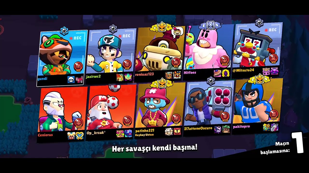 Bugün yine brawl Stars oynadım