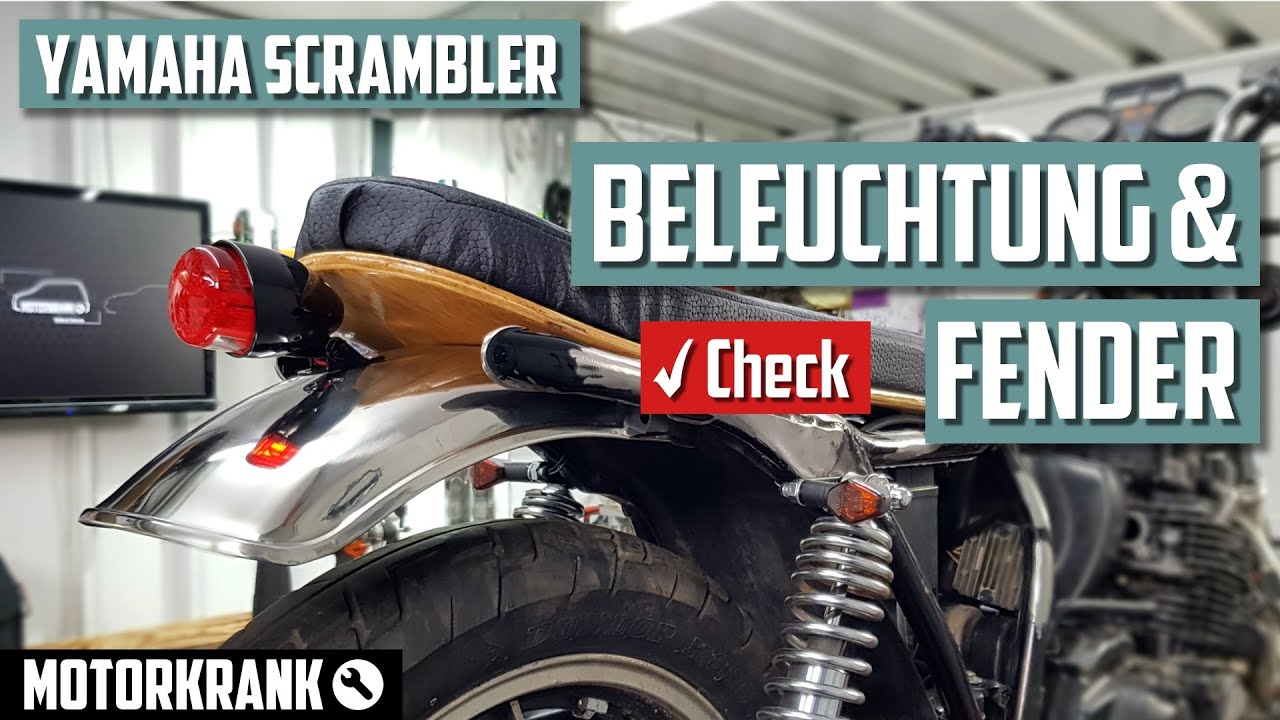 Heckfender und Rückleuchte - Yamaha XJ550 Scrambler Café Racer Teil12