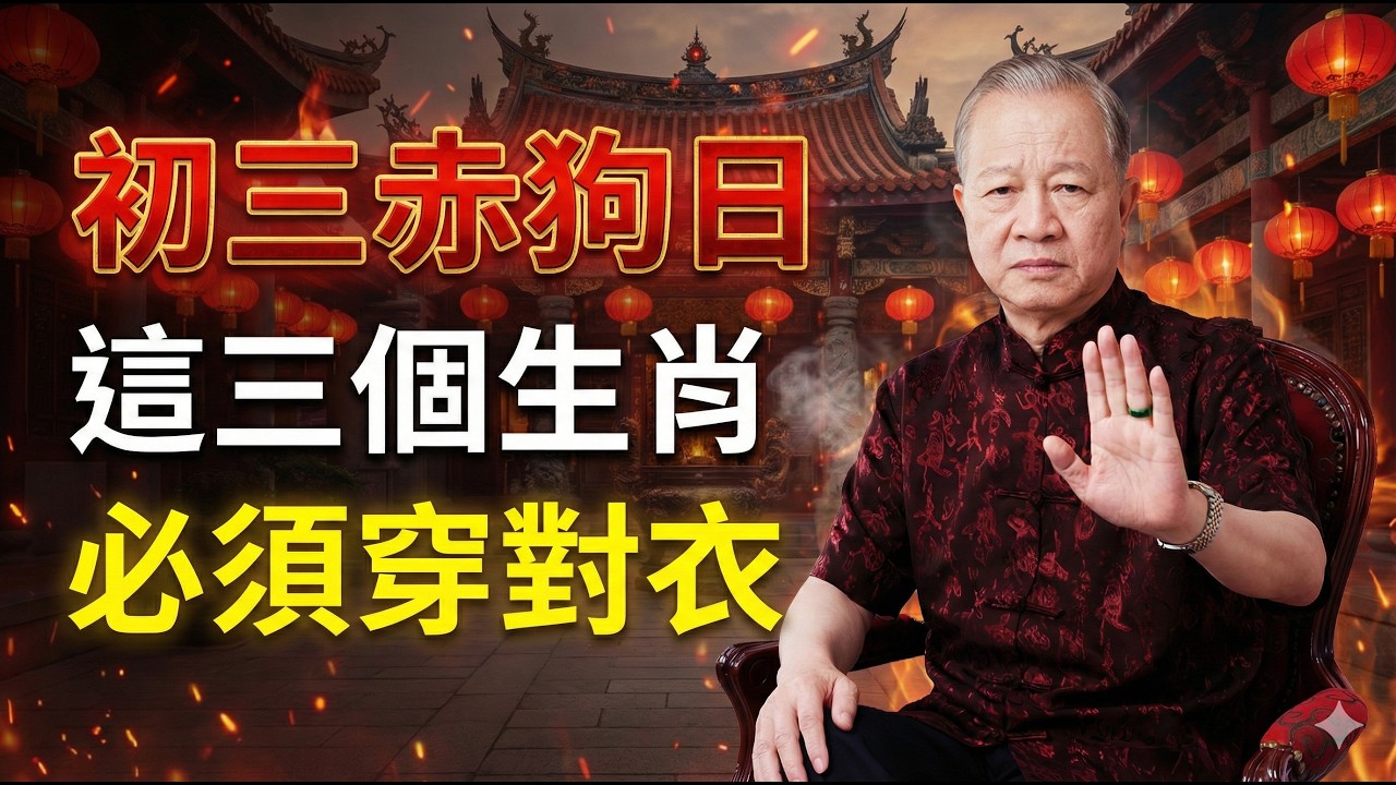 大年初三「赤狗日」千萬別亂跑！曾仕强：這3個生肖穿對顏色，躲災又招財！#曾仕强 #易经智慧 #大年初三 #赤狗日 #生肖運勢 #傳統文化