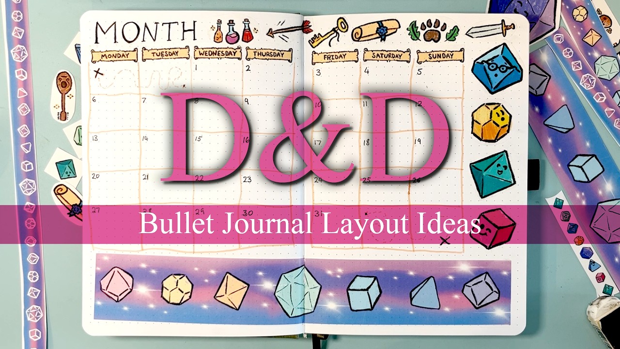 Bullet Journal Setup using DnD sticker sheets | Plan with me!