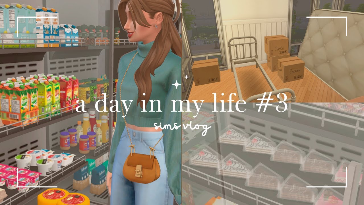 a day in my life (moving out, britechester, grocery shopping) | sims vlog #sims4