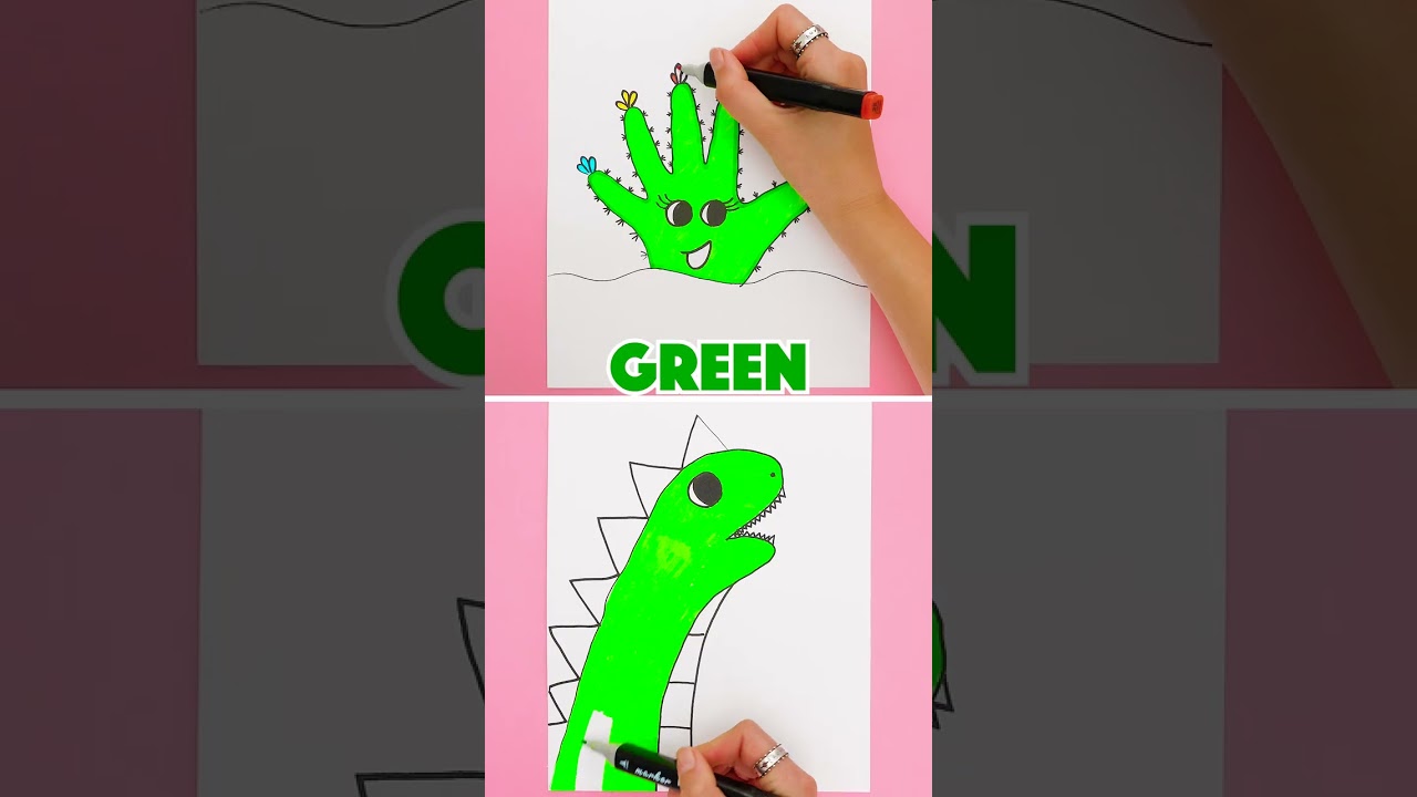 Handy Dandy Drawing Fun! 🎨🖌️ Unleash Your Creativity! #KidsArt #DIY