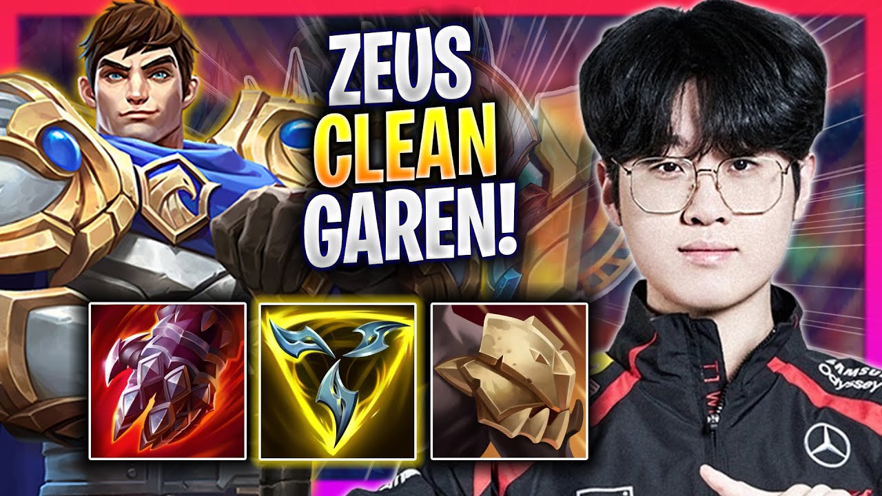 ZEUS IS SUPER CLEAN WITH GAREN! - T1 Zeus Plays Garen TOP vs Jayce! | Season 2024