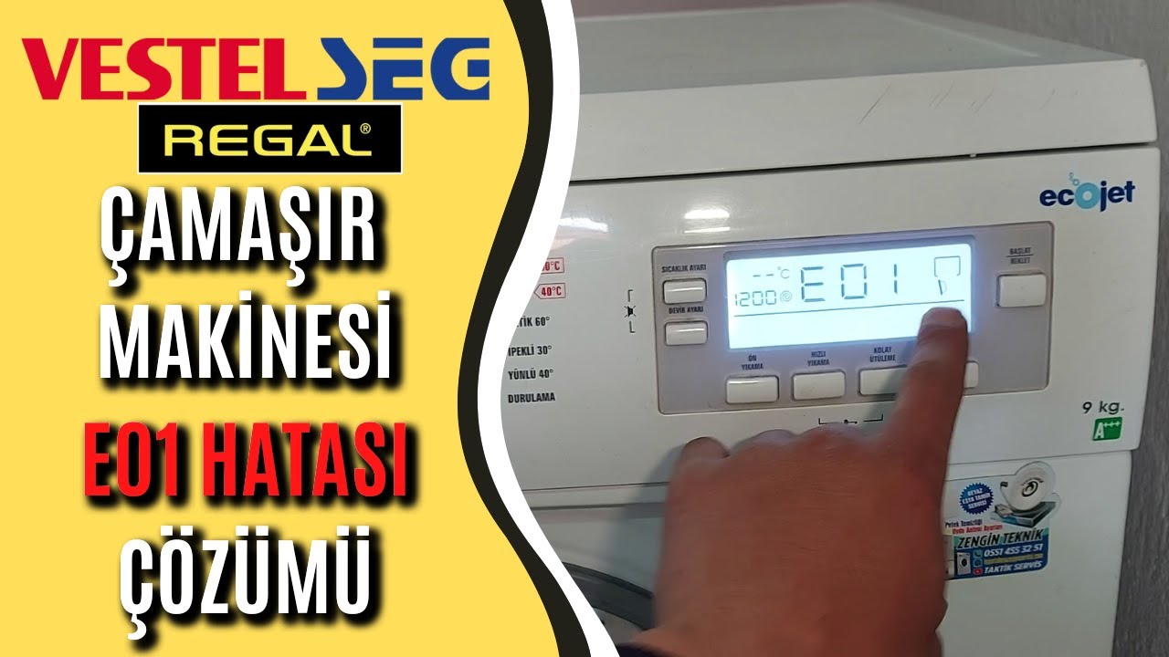 VESTEL - REGAL - SEG Çamaşır Makinesi E01 Hatası Nasıl Çözülür? (Kapı Kilit Arızası)