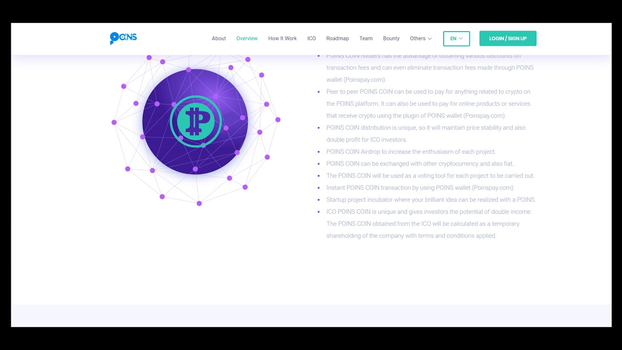 POINS - Platform that uses Scrypt Algorithm with high transaction speeds.