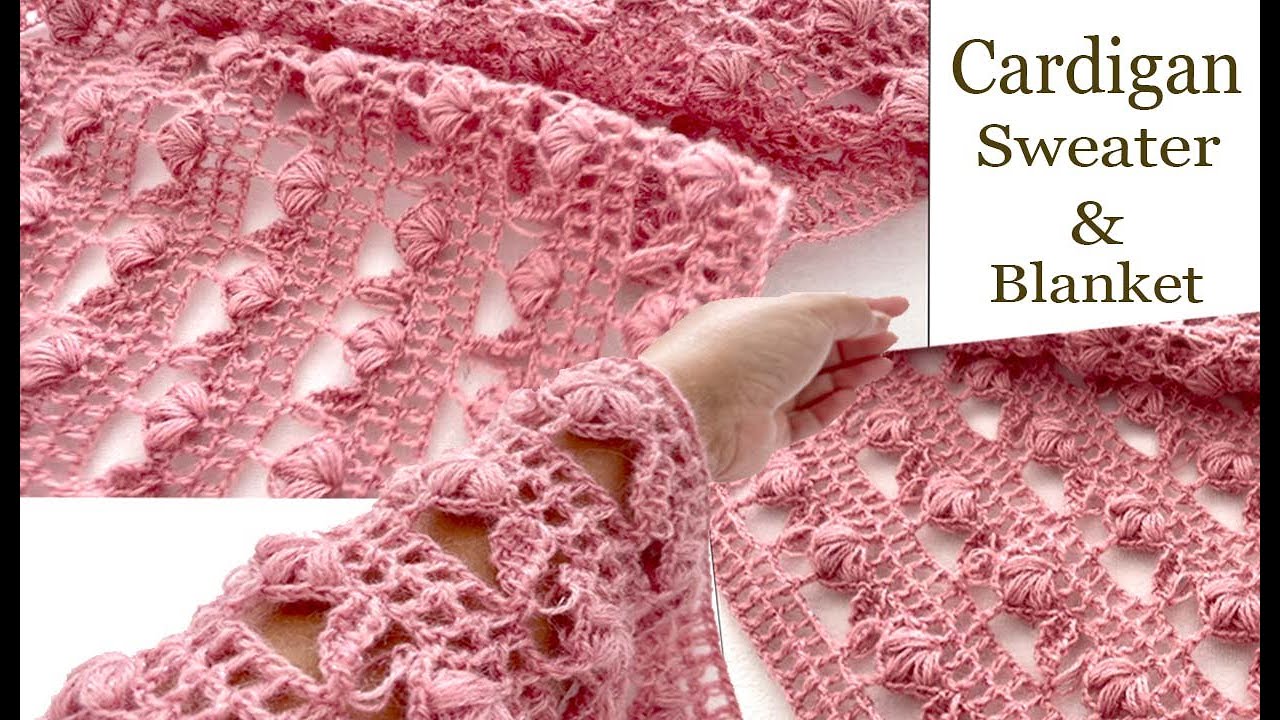 Blusa Cardigan Suéter Bonito Lindo Crochet Elegante para Mantas para Tí para Regalar o Vender