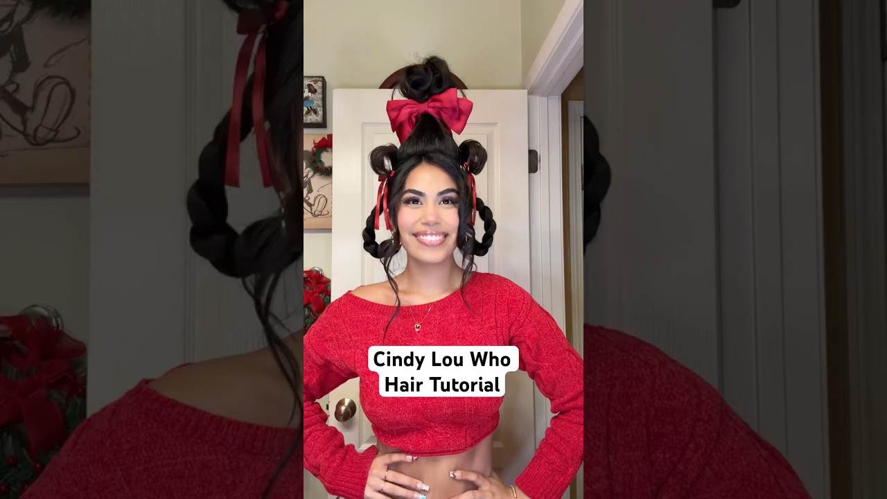 Cindy Lou Who Hair🎄🎁❤️ #grinch #christmas