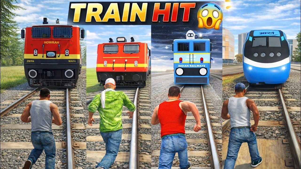 Getting Hit By The Train in Indian GTA Games 😱 | Train Se Uda Diya | UCHIYTGAMER 