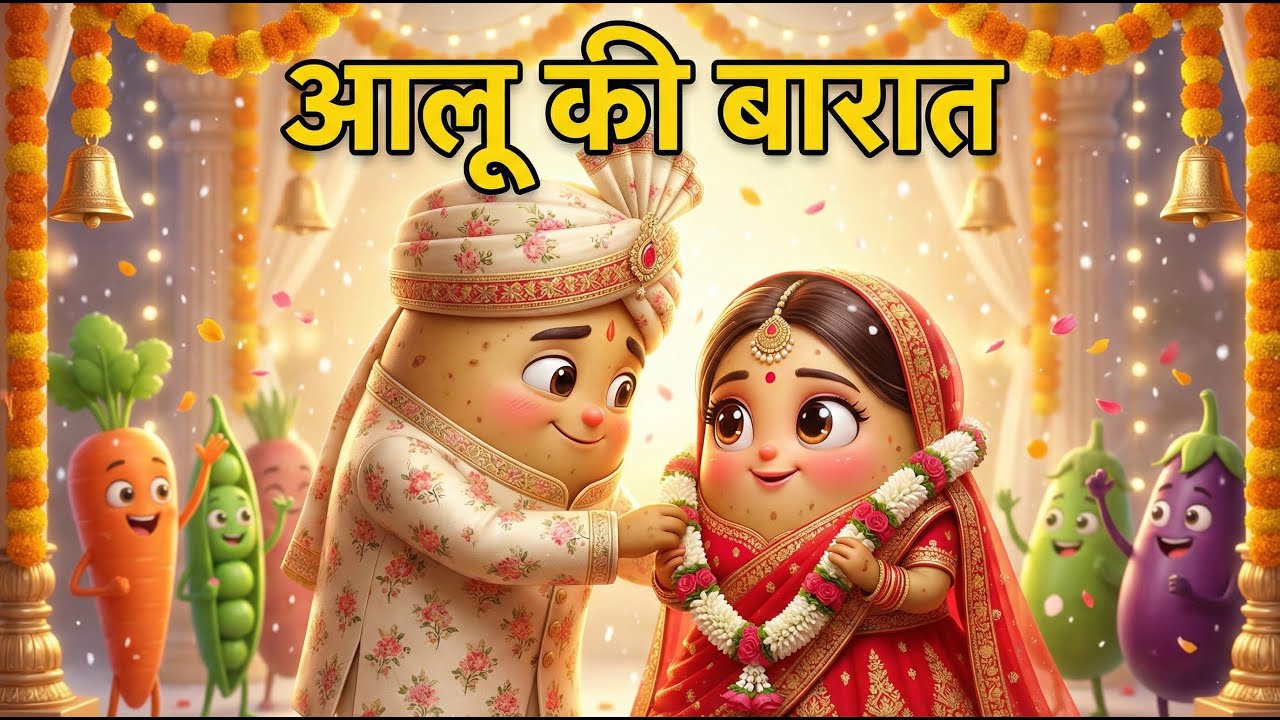 Aalu Ki Barat | Kids Hindi | Hindi Cartoon Video | आलू की बारात | Popular Kids Rhyme | Kido Pie
