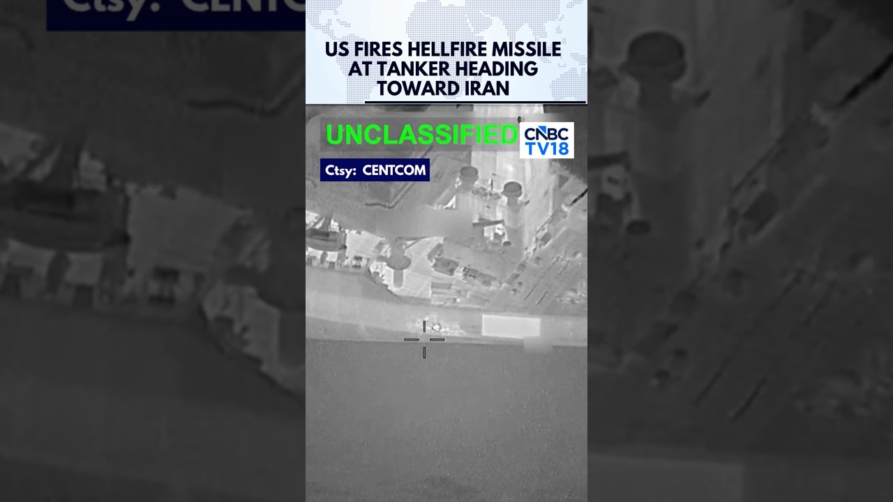 WATCH: Aerial Footage Shows US Fires Hellfire Missile at Tanker Heading Toward Iran | N18G