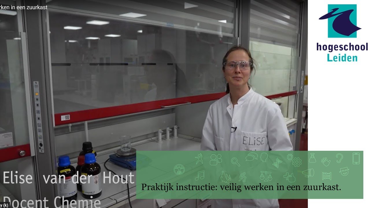 Instructie werken in een zuurkast.
