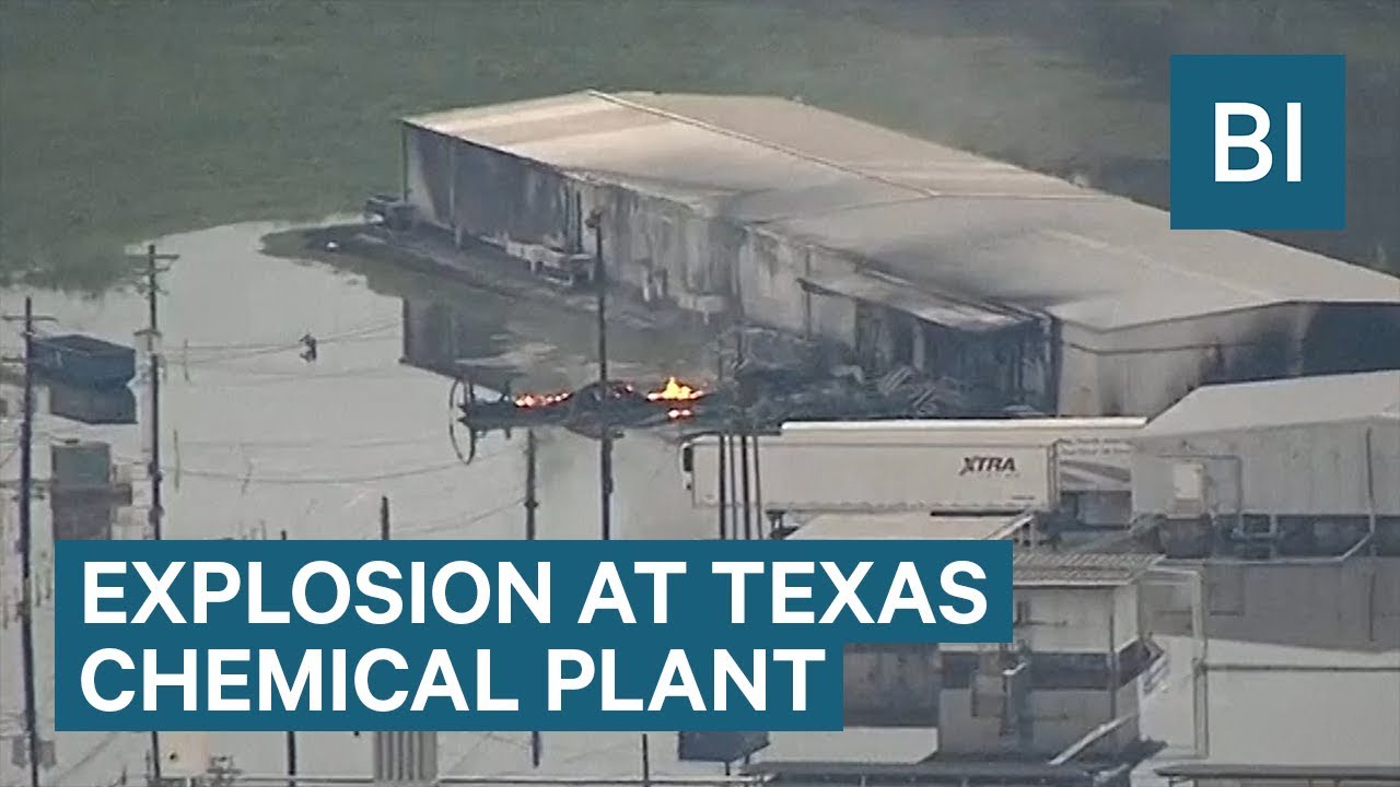 Two explosions were reported at a flooded chemical plant in Texas