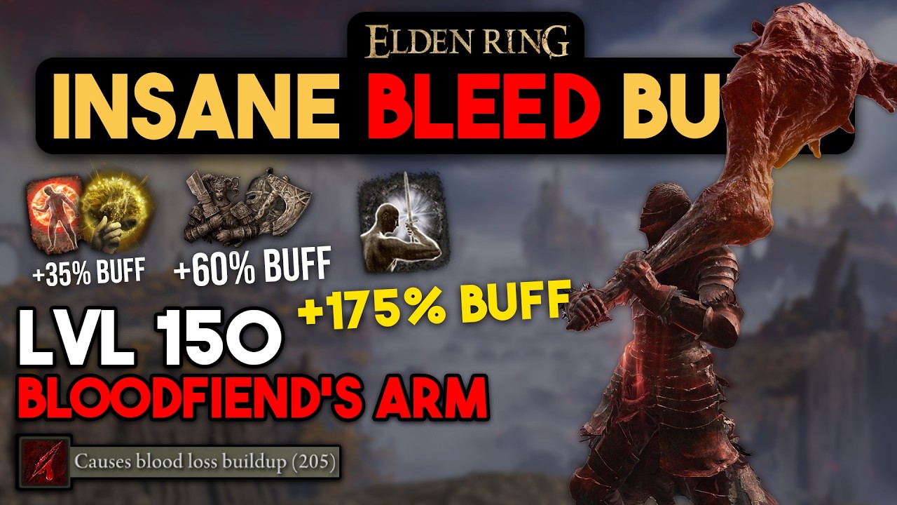 Elden Ring Bloodfiend's Arm BLEED Build (It's NOT Nerfed!) - Destroy DLC Bosses OP Bleed Build!