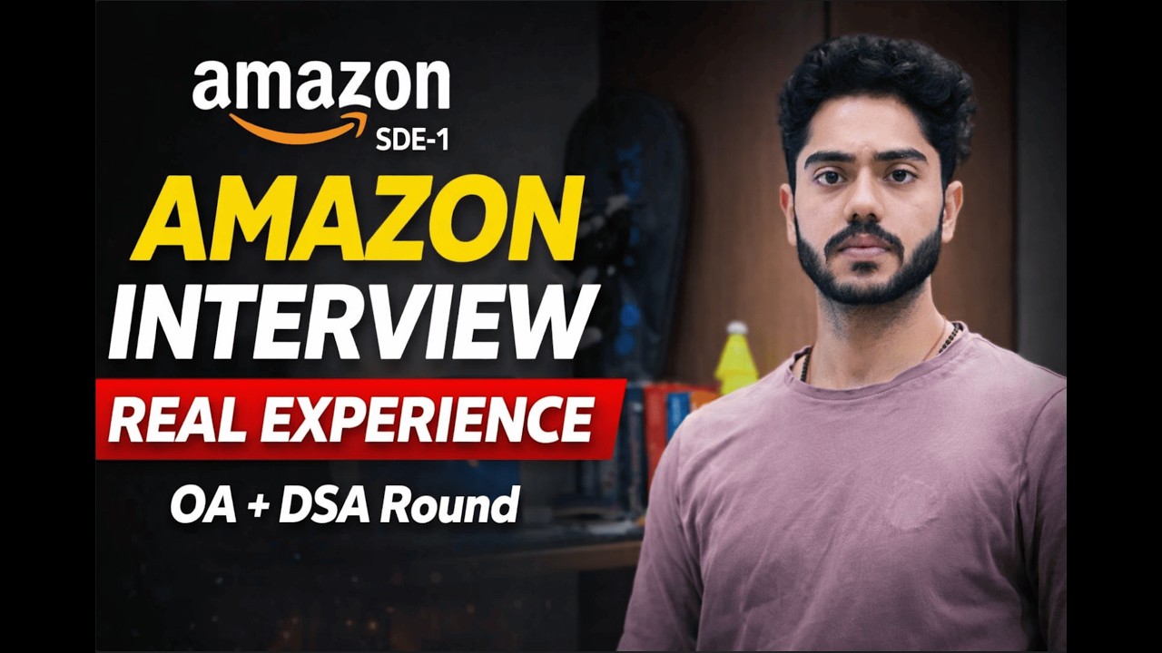 Amazon SDE-1 Interview Experience | OA + Coding Round Explained #dsa #interviewexperience