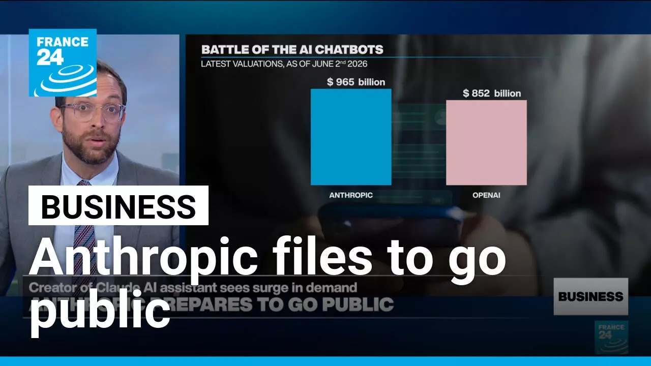 AI startup Anthropic files for IPO after reaching $965 billion valuation &bull; FRANCE 24 English