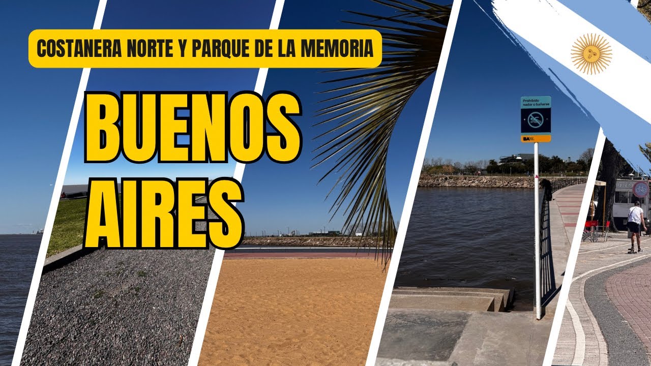 🇦🇷 El famoso Río de la Plata: Recorriendo la costanera norte y el parque de la memoria en 4K
