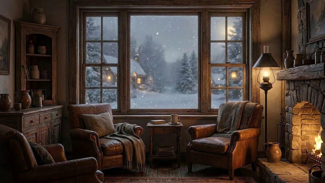 24/7 Cozy Fireplace 4K 🔥 Deep Relax & Sleep Ambience | Calm Warm Room Live