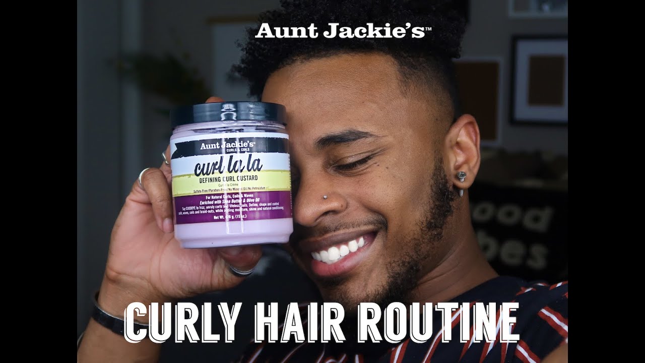 Curly Hair Routine For Men | Auntie Jackie Coils & Curls