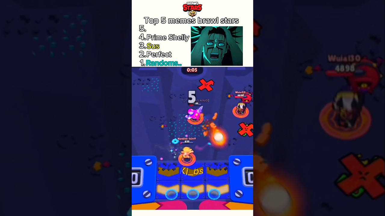 Top 5 memes in brawl stars: Randoms.. funny moments  #brawlstars #viral #shorts #memes #БравлСтарc