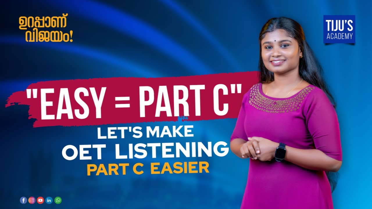 "EASY = PART C" Let's make OET Listening Part C easier