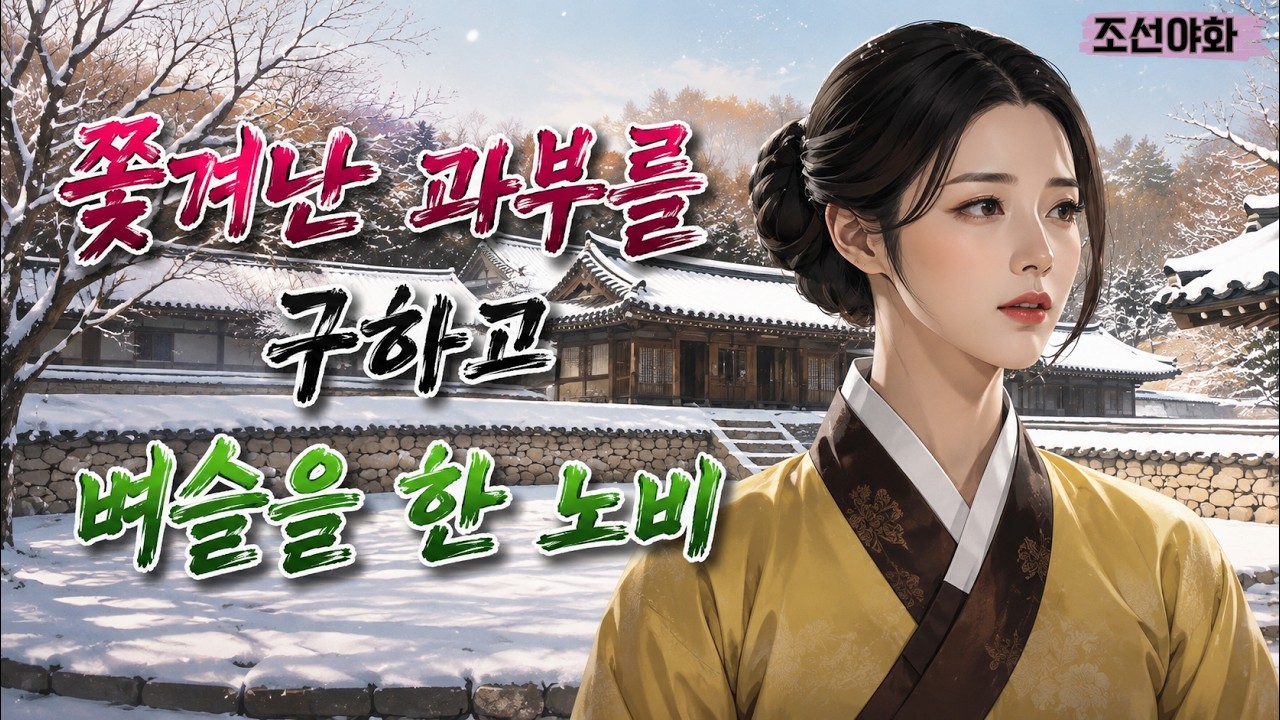 [조선야화/전설12] 청상과부를 죽음에서 구한 노비의 출세/ 야담 야사 전설 민담 설화 옛날 이야기