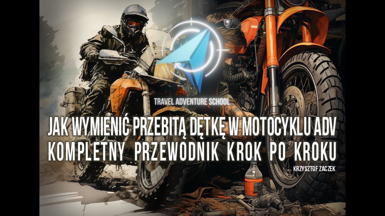 Motocykl Adventure - wymiana dętki!
