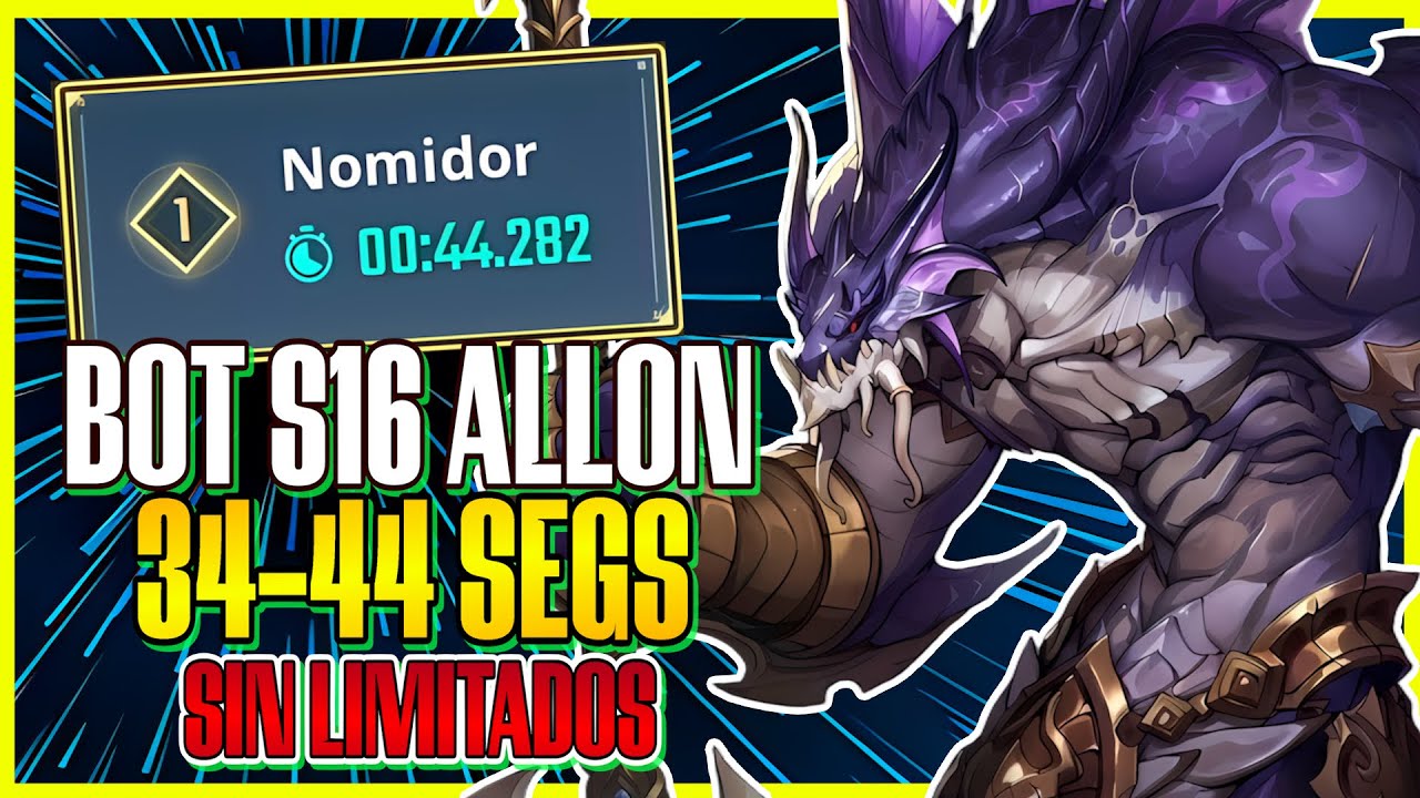 🔸BATALLA DEL TIEMPO🔸BoT S16🔸ALLON🔸34-44 Segs🔸SIN UNIDADES LIMITADAS🌟SL Arise🌟