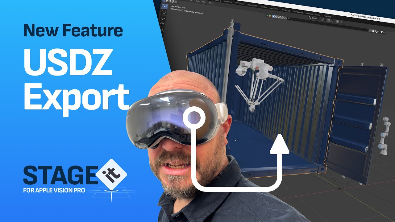 Export to USDZ on STAGEit for Apple Vision Pro!