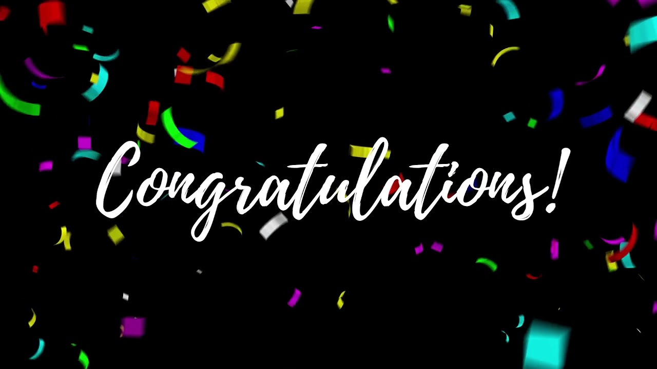 2 Hour Congratulations Background Video with Music and Confetti | 365Edits.com
