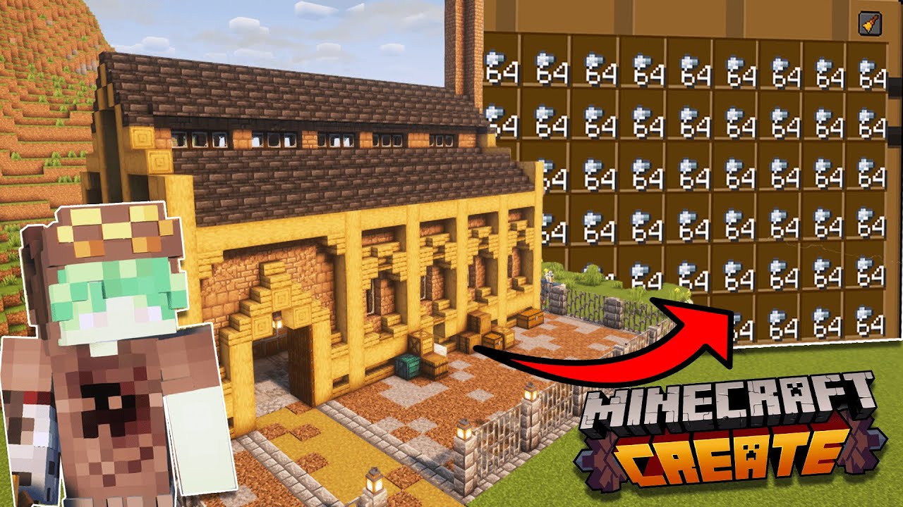 Zbudowałem pierwsza AUTOMATYCZNĄ FABRYKE ŻELAZA! w Minecraft Create