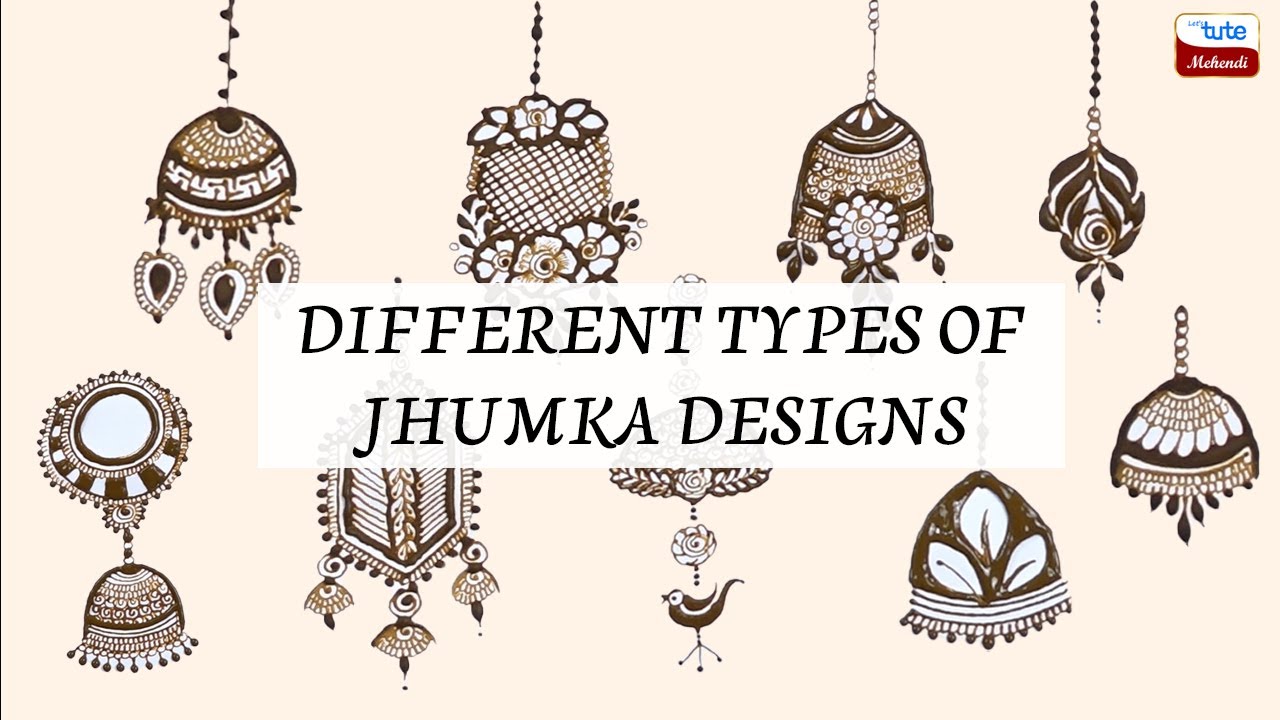 Different types of Jhumka Designs for beginners | Basic Mehndi Design Tutorial | Letstute Mehndi