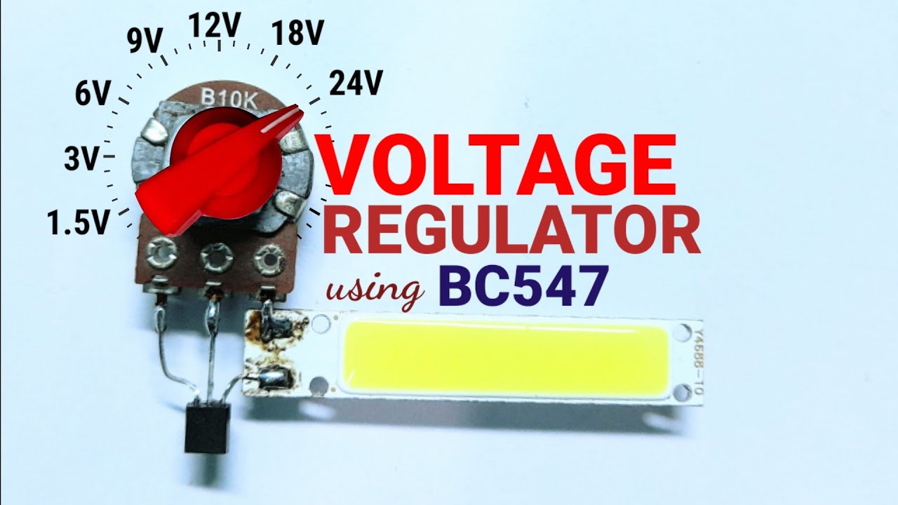 Voltage Regulator using Transistor BC548 or BC547  Dimmer Circuit