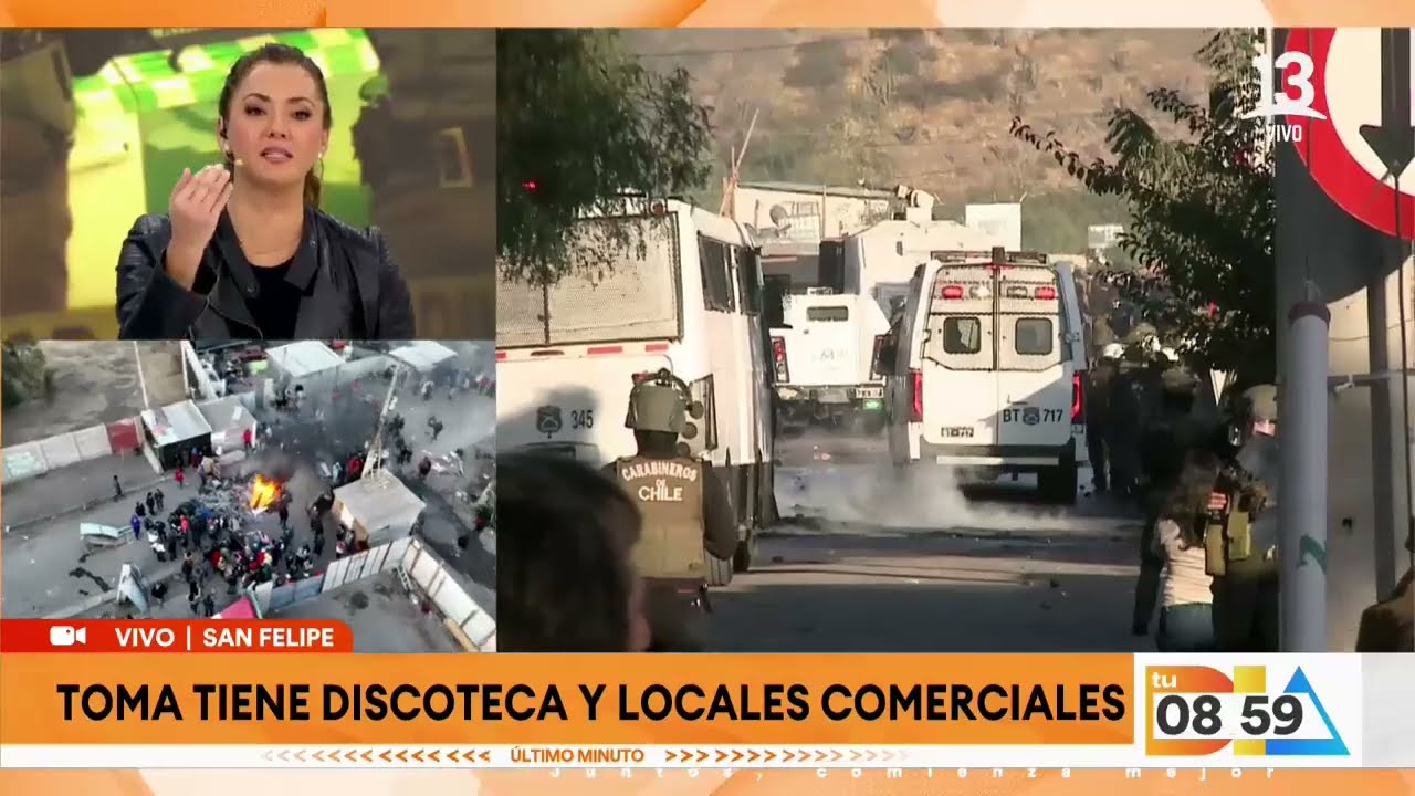 Tensión por desalojo de toma en San Felipe: Es foco de delitos y comercio ilegal |Tu Día |Canal 13