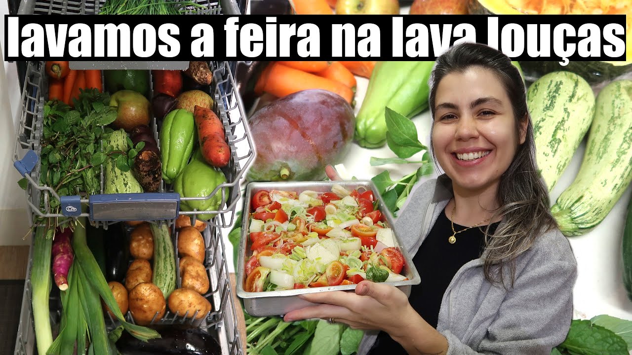 A PRIMEIRA VEZ LAVANDO A FEIRA NA MÁQUINA LAVA LOUÇAS + RECEITA DO MOLHO DE TOMATE | TNM Vegg