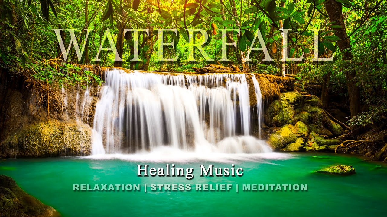 best waterfall in the world | water sound | healing music | relaxing music no copyrights