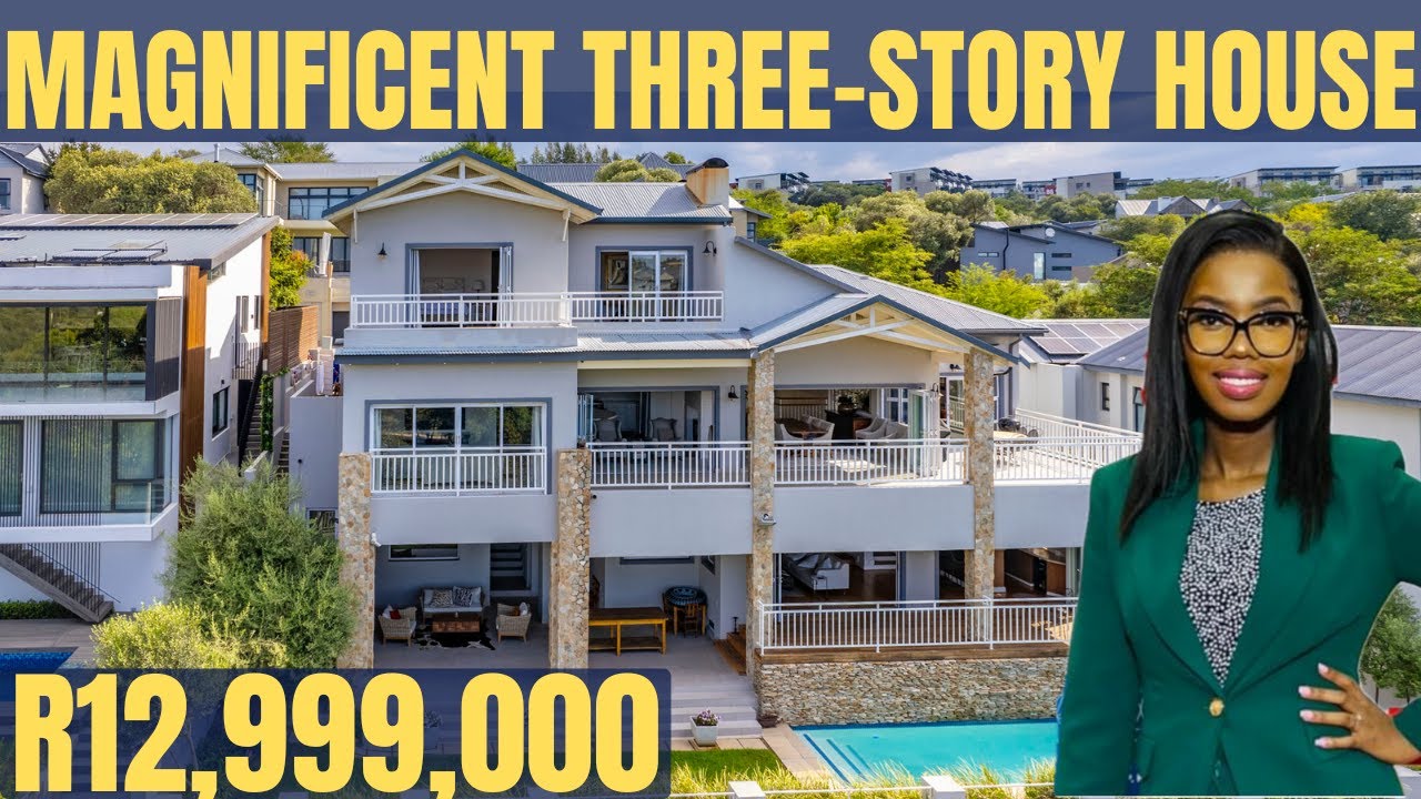 Stunning River Views: R12,999,000 Luxury 3-Story Home in Helderfontein Estate