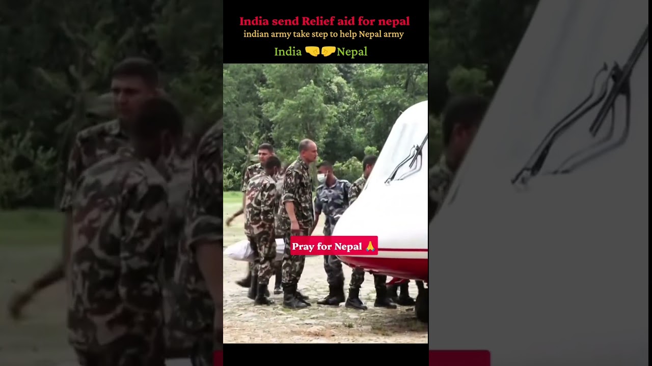 indian send Relief aid for nepal and rescue operation #nepal #indianarmy #flood #rescue #indianepal