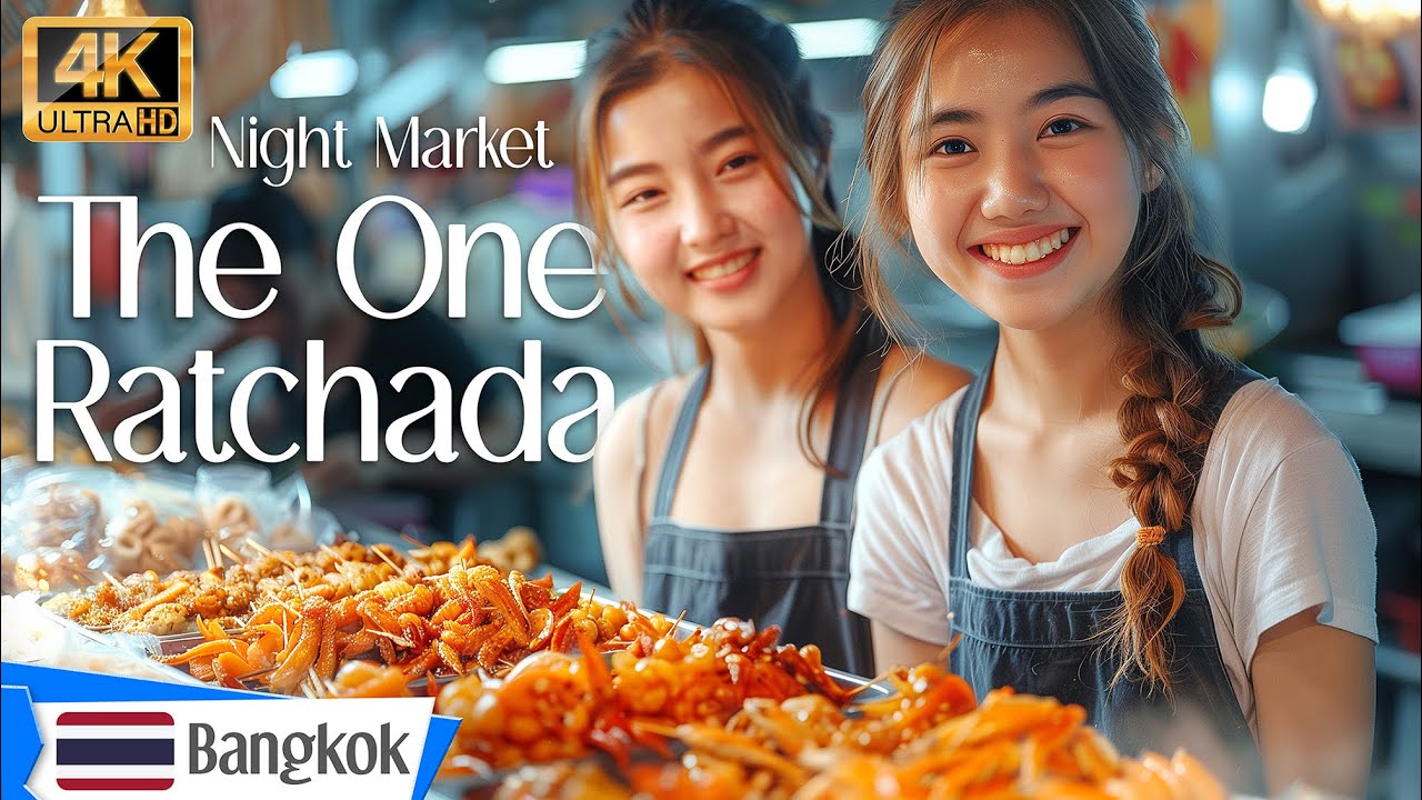 🇹🇭 Vibrant Night Market, The One Ratchada, Bangkok [4K HDR Walking Tour]