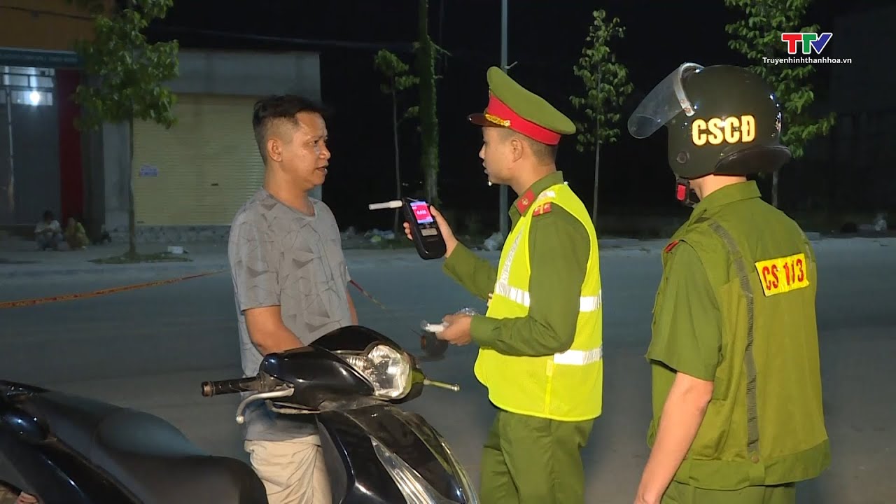 Công an huyện Triệu Sơn xử lý vi phạm nồng độ cồn
