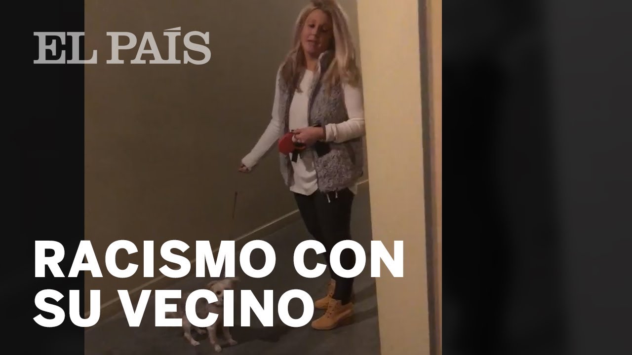 Una mujer blanca le BLOQUEA la entrada a un vecino negro en EE UU