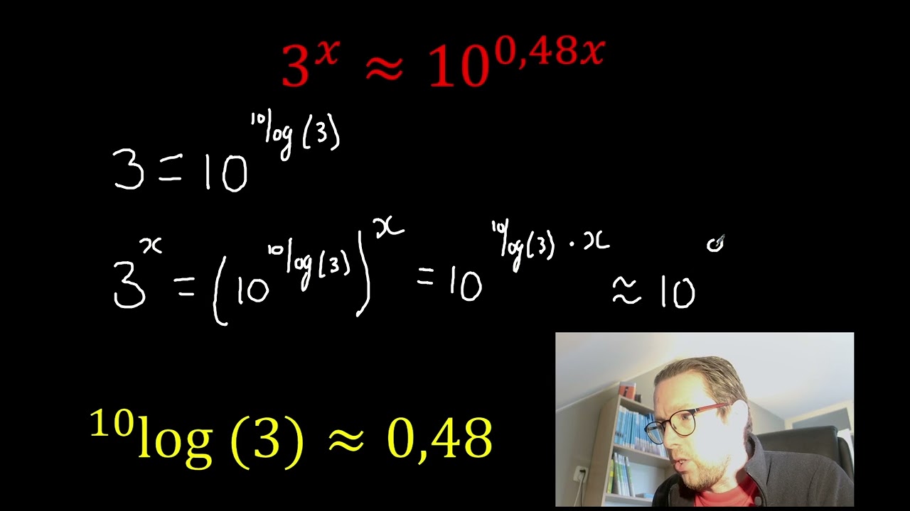 Grondtal van een exponentiële formule veranderen