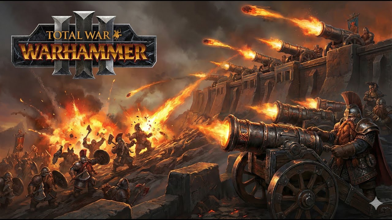 《Total War: Warhammer 3》矮人同族操戈！火焰炮陣地毀滅性打擊 逼迫敵軍頂著烈火衝鋒