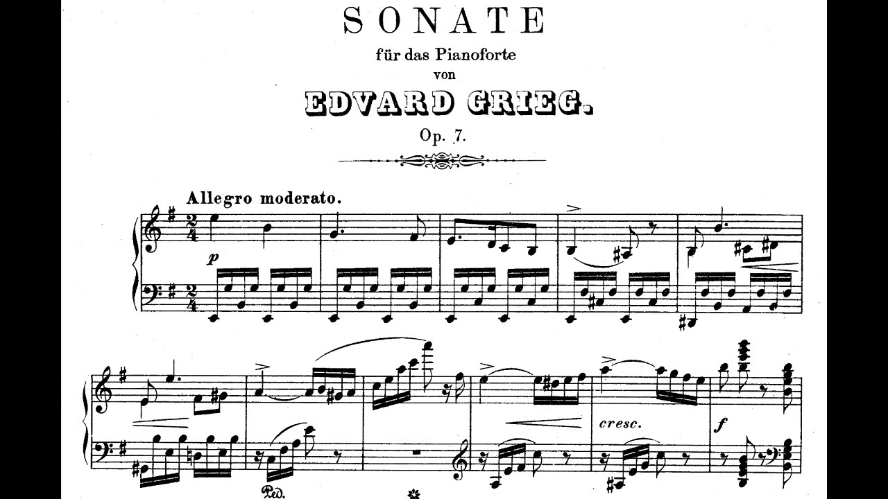 Edvard Grieg – Piano Sonata in E minor, Op 7 (Howard)