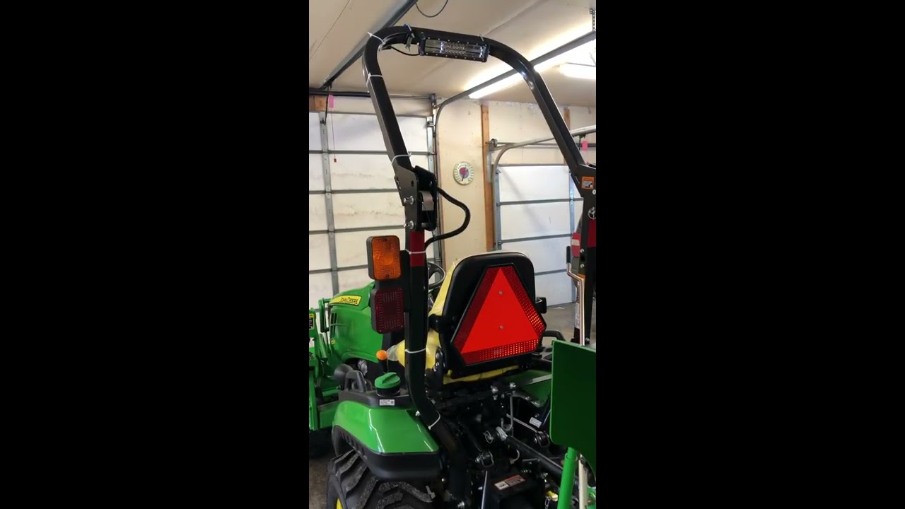 John Deere 1025r LED light bar install