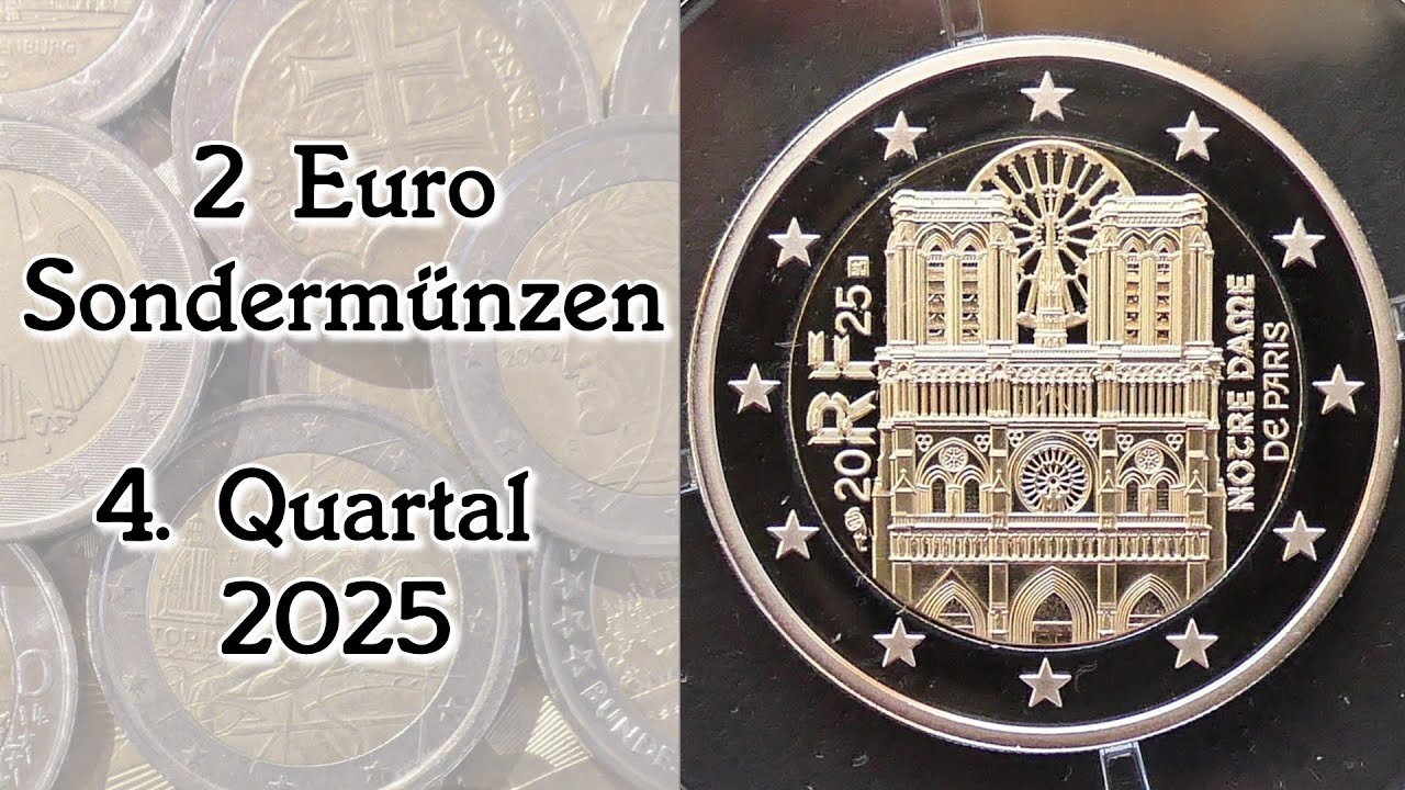 2 Euro Sondermünzen 2025 - Alle Ausgaben von Oktober bis Dezember 2025