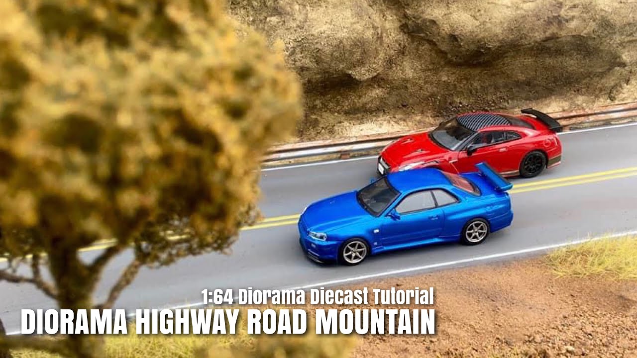 Tutorial Making 1:64 Diorama Mountain Road Asphalt