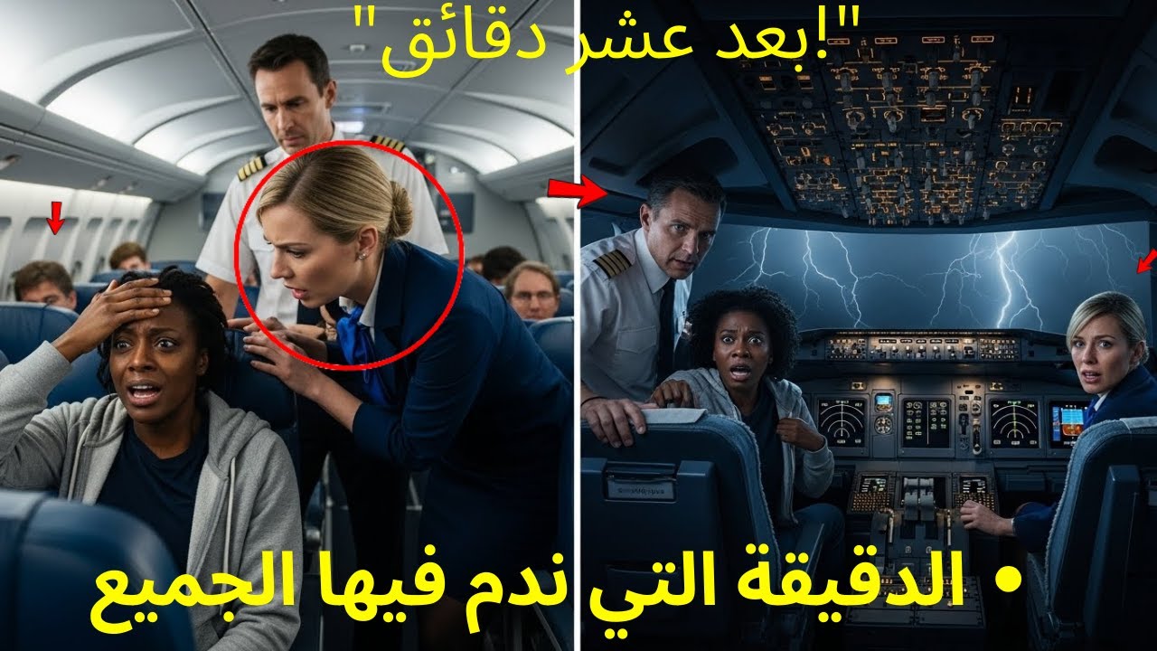مضيفة طيران صَفعت امرأة سوداء في الدرجة الأولى… وبعد دقائق أنقذت حياة كل من في الطائرة 😱✈️