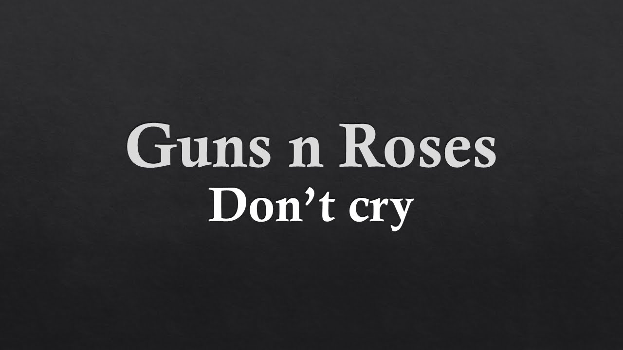 Gun's n Roses Don't Cry 기타 커버 (Guitar Cover)