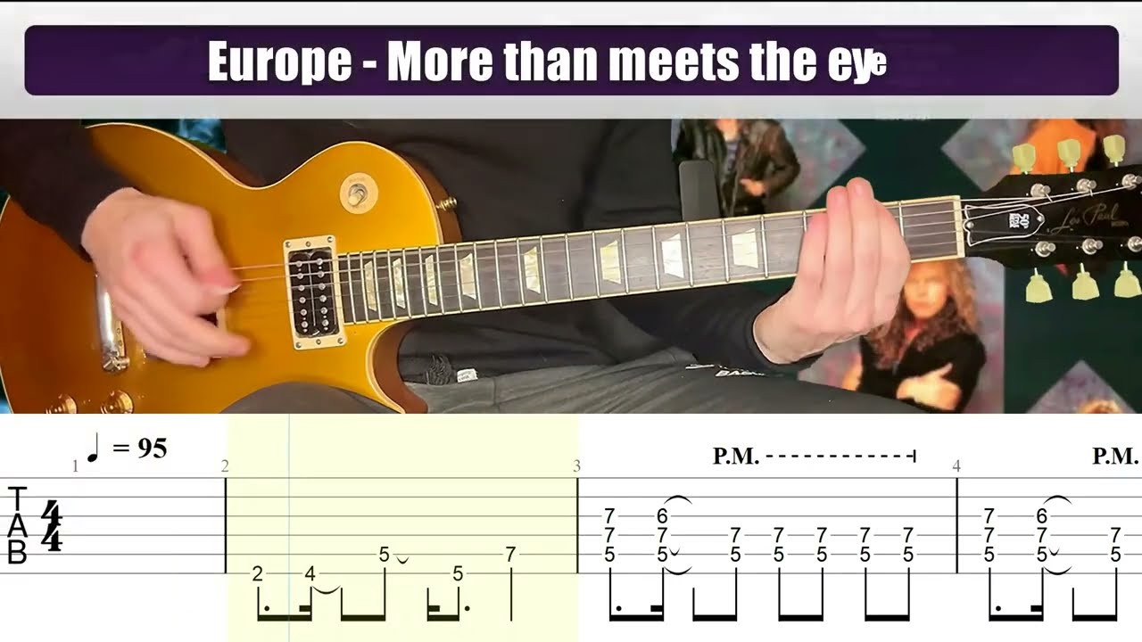 EUROPE - MORE THAN MEETS THE EYE I Full Guitar Cover with Tab I Tutorial I Lesson